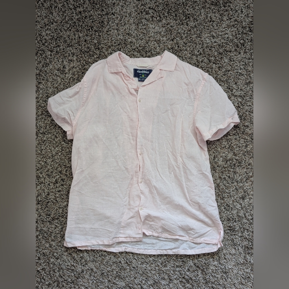 Chubbies Men's Gauze Sunday Shirt - Pink - Medium